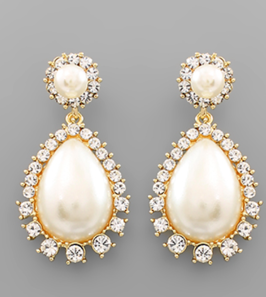 Teardrop Pearl Earrings