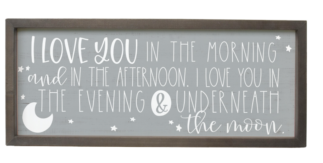 I Love You Wood Sign