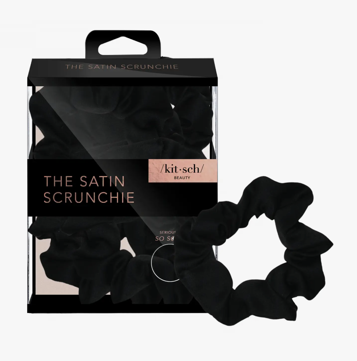 Black Satin Sleep Scrunchies