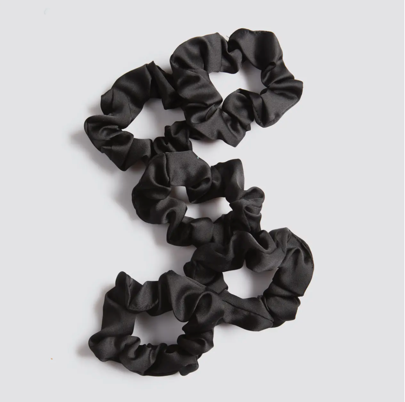 Black Satin Sleep Scrunchies