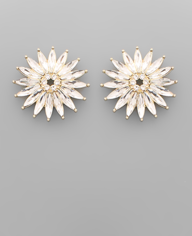 Crystal Flower Earrings