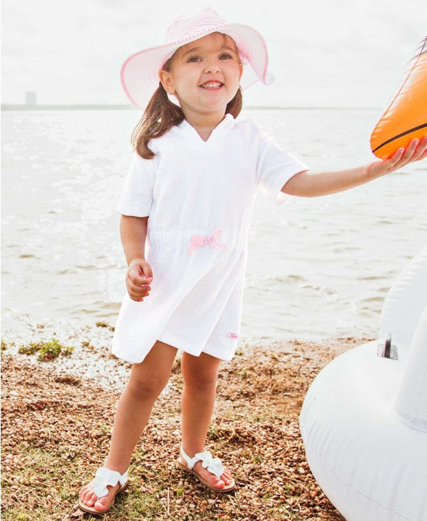 Ruffle Butt White Terry Cover-Up