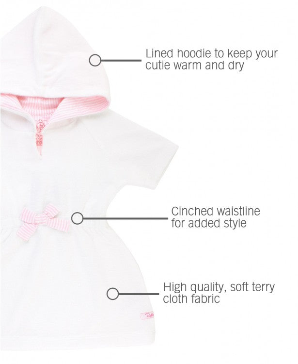 Ruffle Butt White Terry Cover-Up