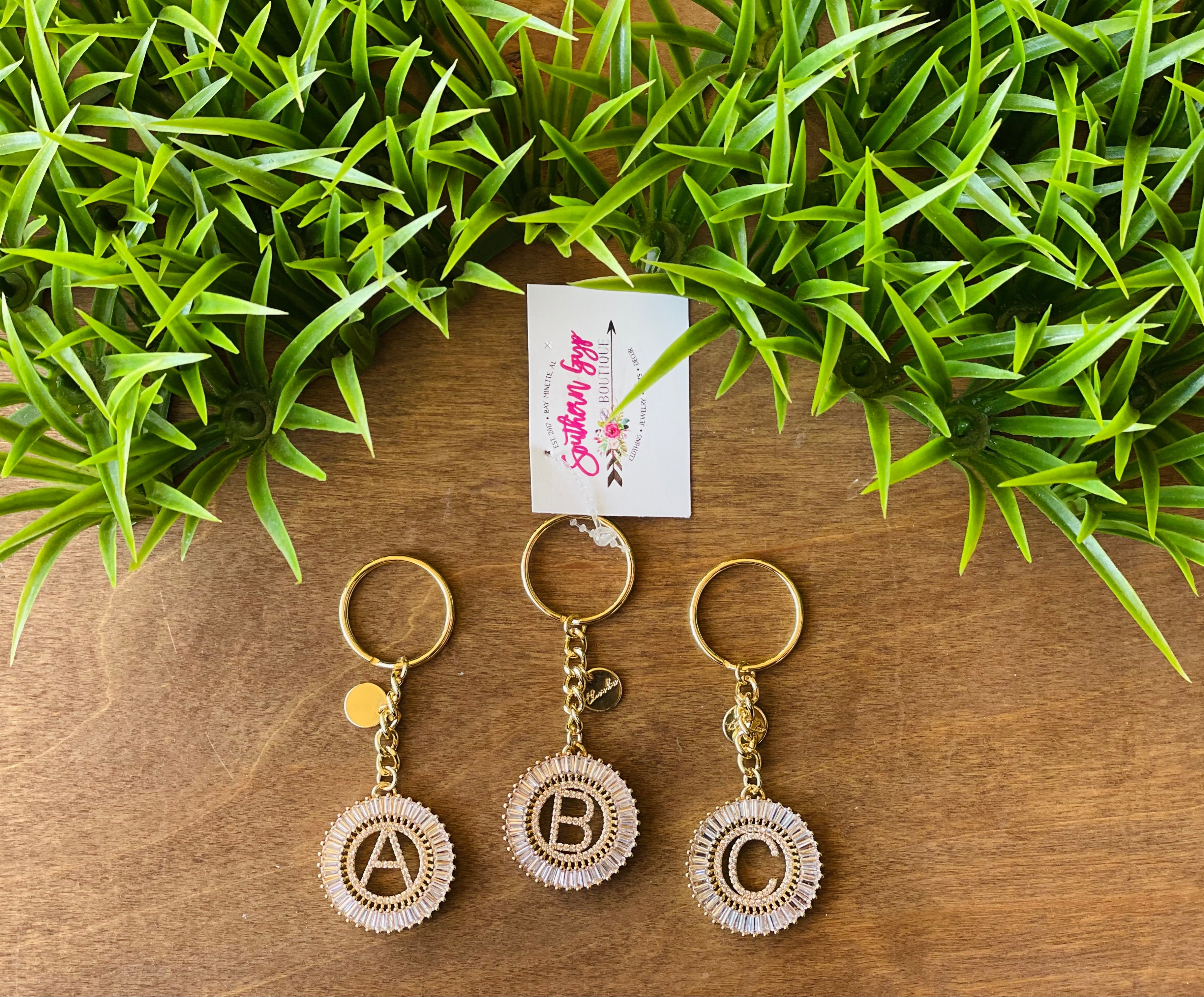 Radiant Initial Keychain