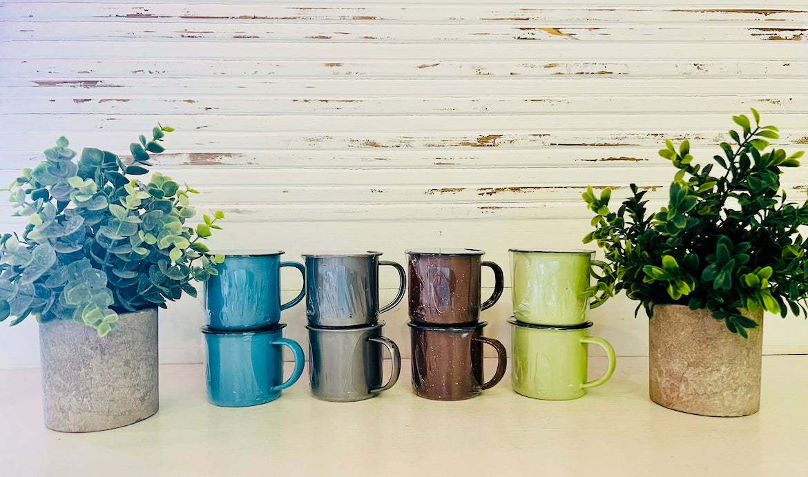 Mini Enamelware Mug Candle