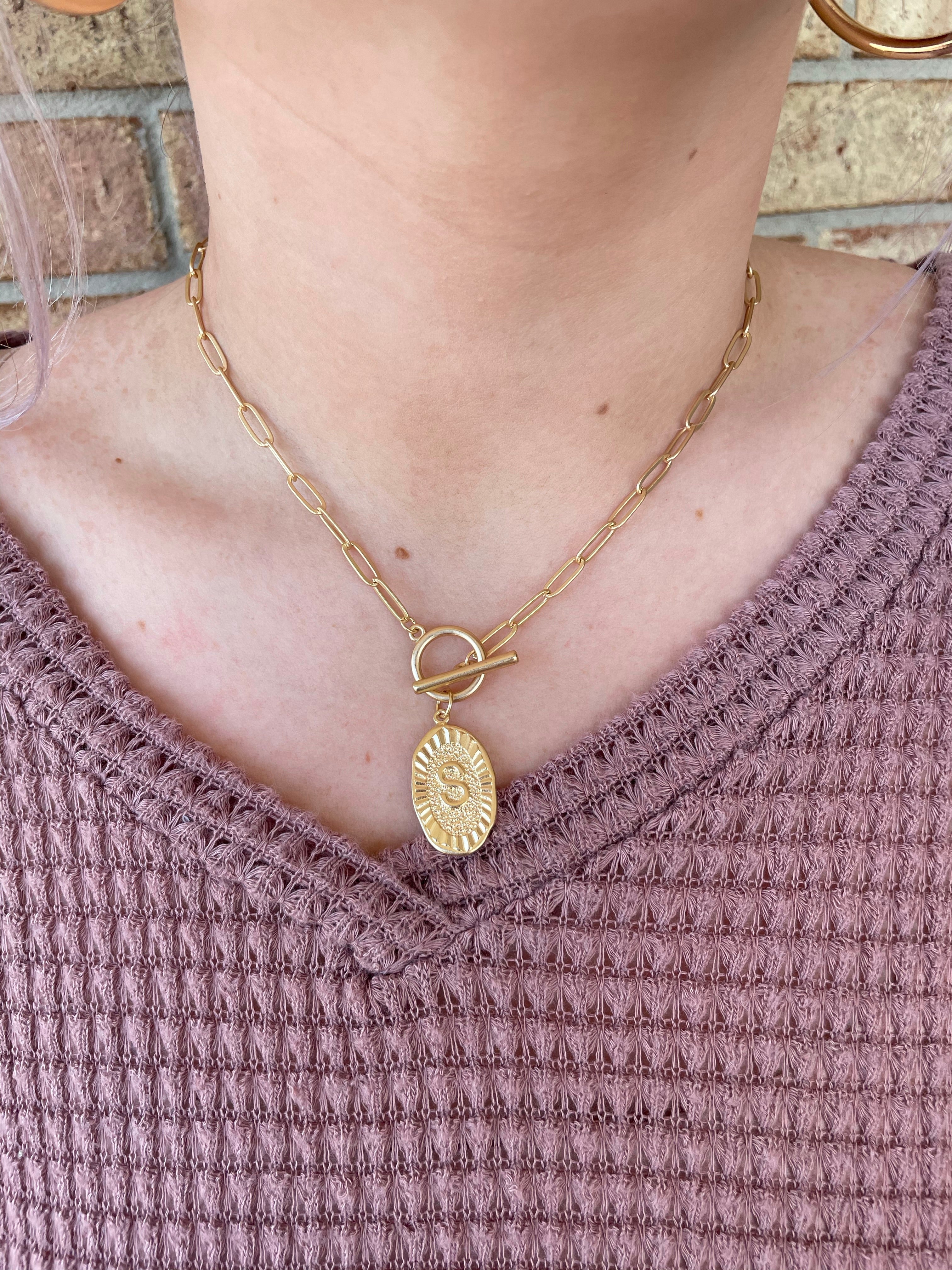 Chain Initial Pendant Necklace