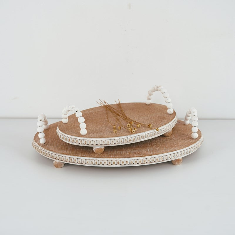 Oval Beaded Tray