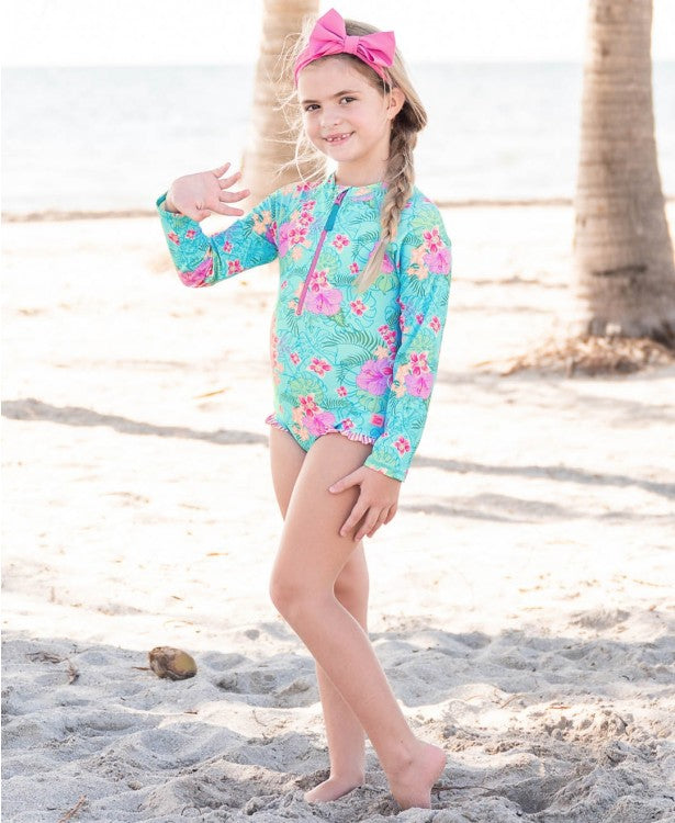 Ruffle Butt Orchid Oasis One Piece