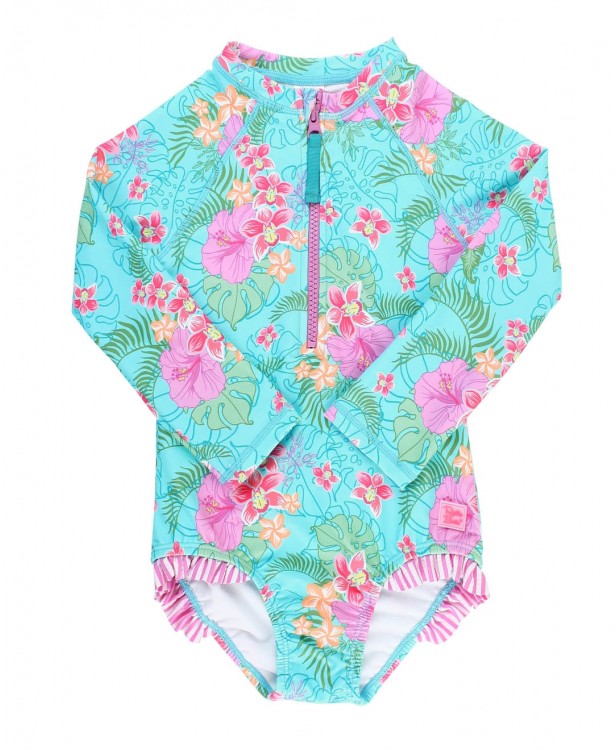 Ruffle Butt Orchid Oasis One Piece