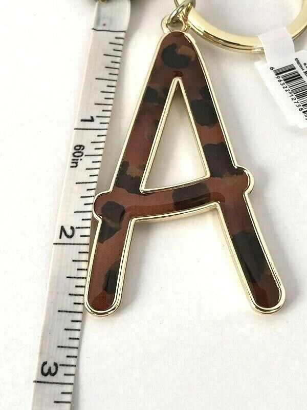 Leopard Initial Key Chain