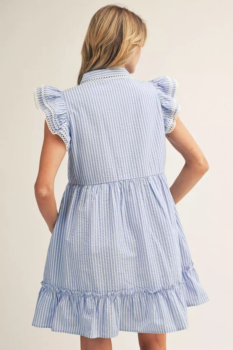 princess polly baby blue dress ASOS LUXE Curve gem encrusted mini dress with pearl embellishment &  scalloped hem in blue