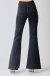 Black Embellished Wide Flare Jeans