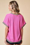 Fuchsia Leopard Top