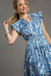 Sapphire Paisley Dress