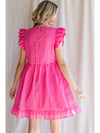 Hot Pink Check Dress
