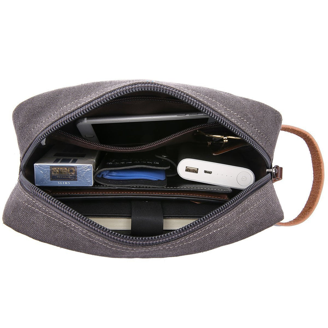 Canvas Leather Dopp Kit