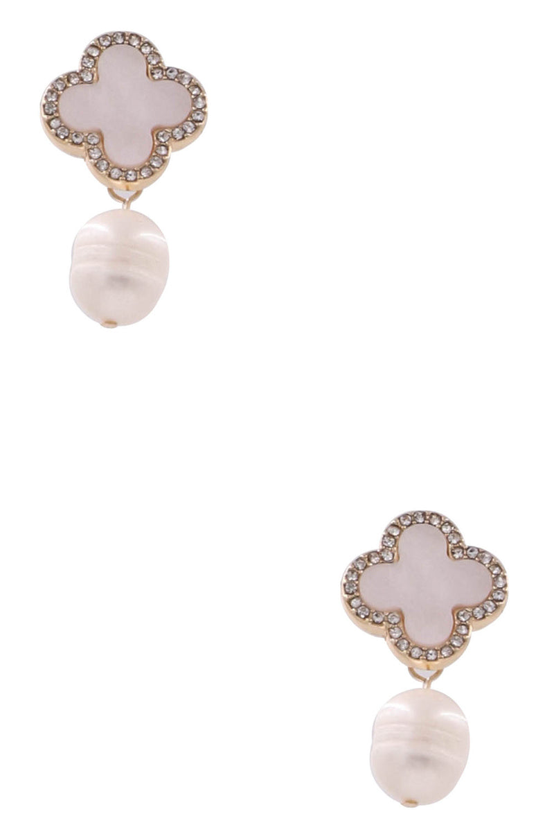 Pearl Quatrefoil Earrings