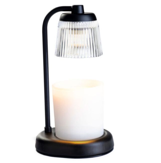 Fluted Glass Candle Warmer Lamp