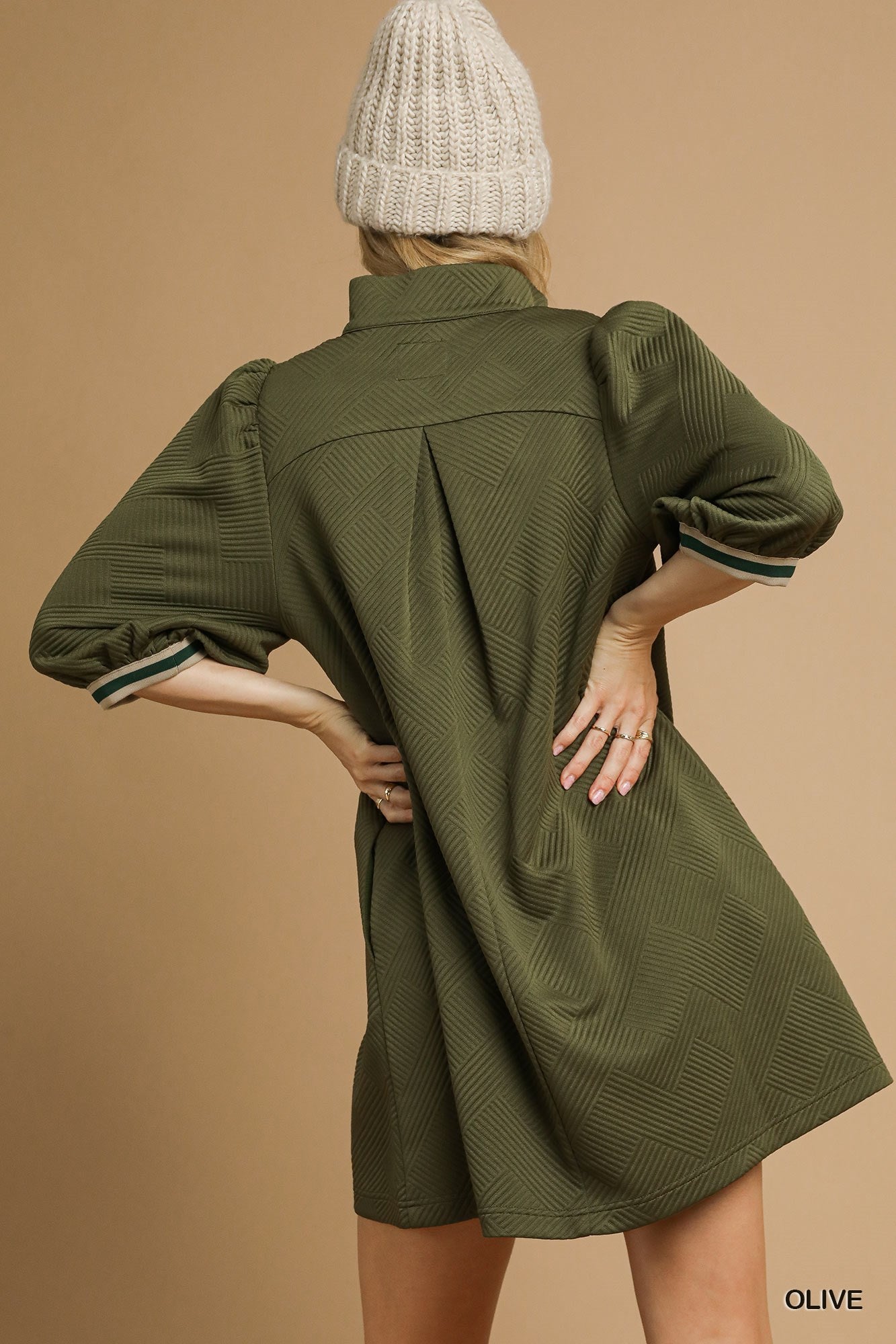 Striped Jacquard Dress