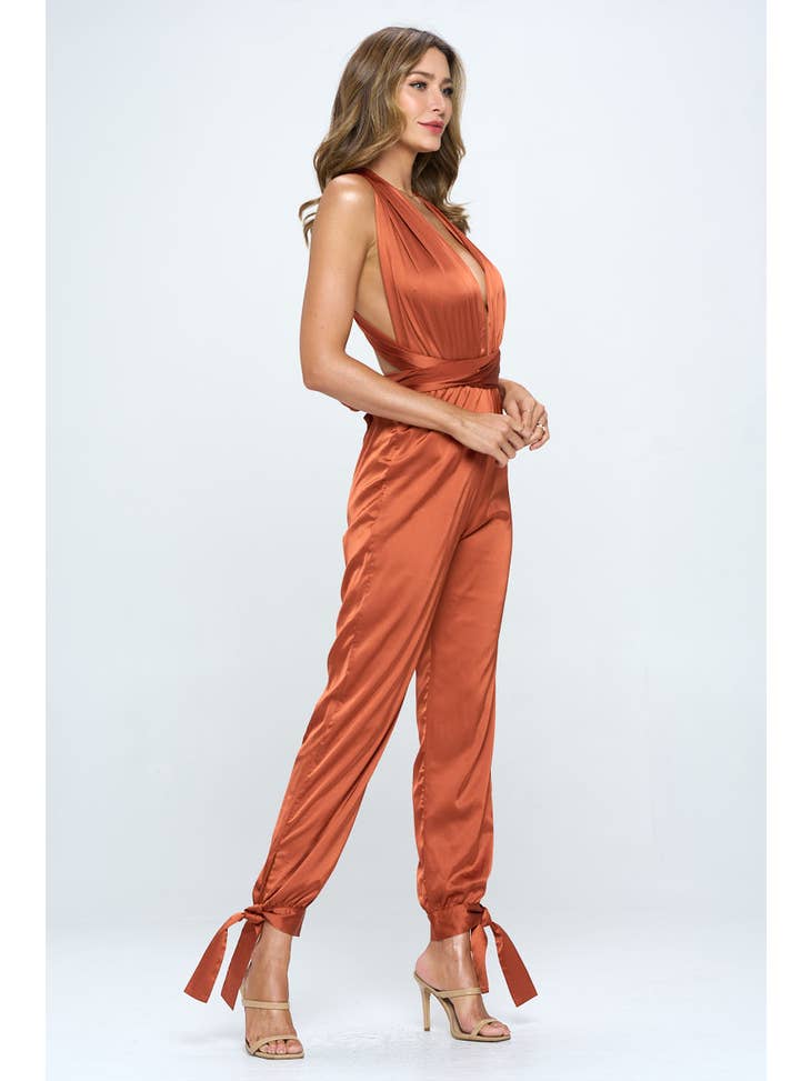 SALE  Satin Jumpsuit