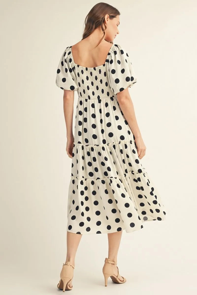 Champagne Polka Dot Dress