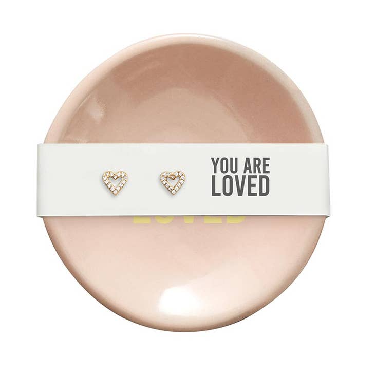 You Are Loved Dish & Earrings
