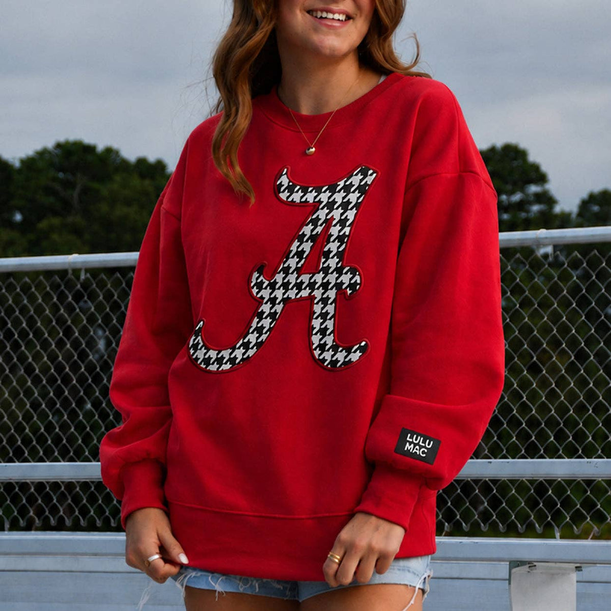 Lulu Mac|Houndstooth AL Sweatshirt