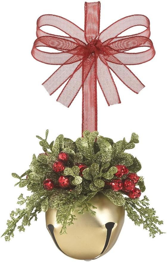 4" Mistletoe Bell Ornament