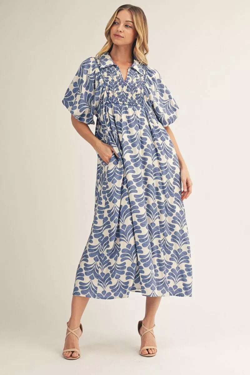 Denim Boho Midi Dress