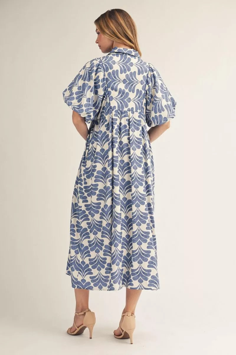 Denim Boho Midi Dress