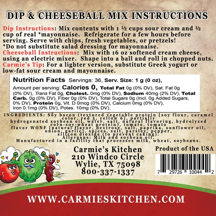 Carmie's Dip & Cheeseball Mix