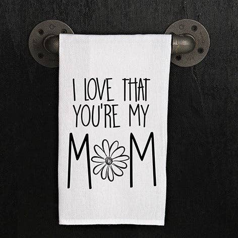 I Love Mom Tea Towel