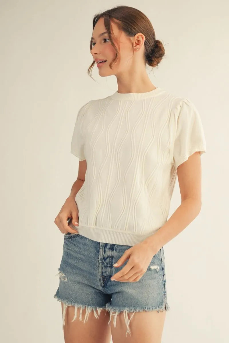Off White Wave Top