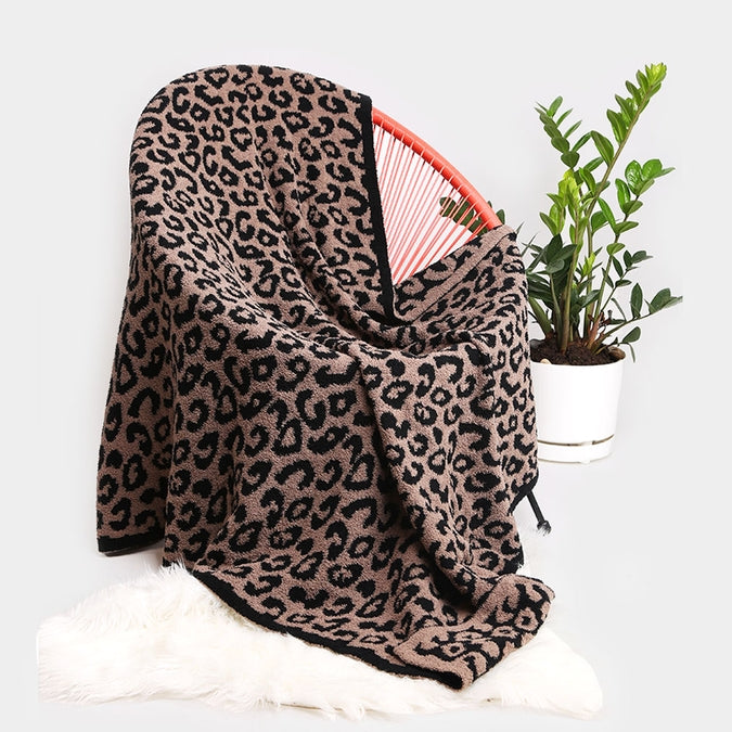 Leopard Reversible Throw Blanket