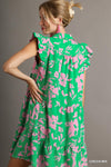 Green Mix Floral Dress