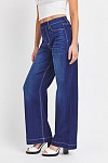 Wide Leg Pull On Jeans