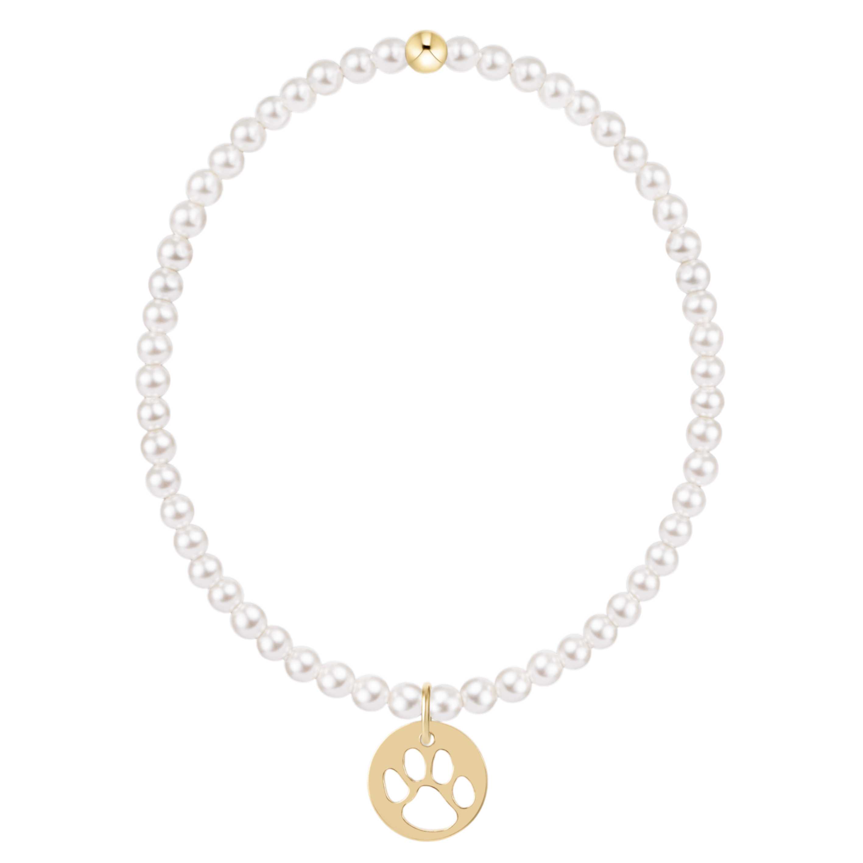ENewton|Pearl Paw Print Disc Bracelet