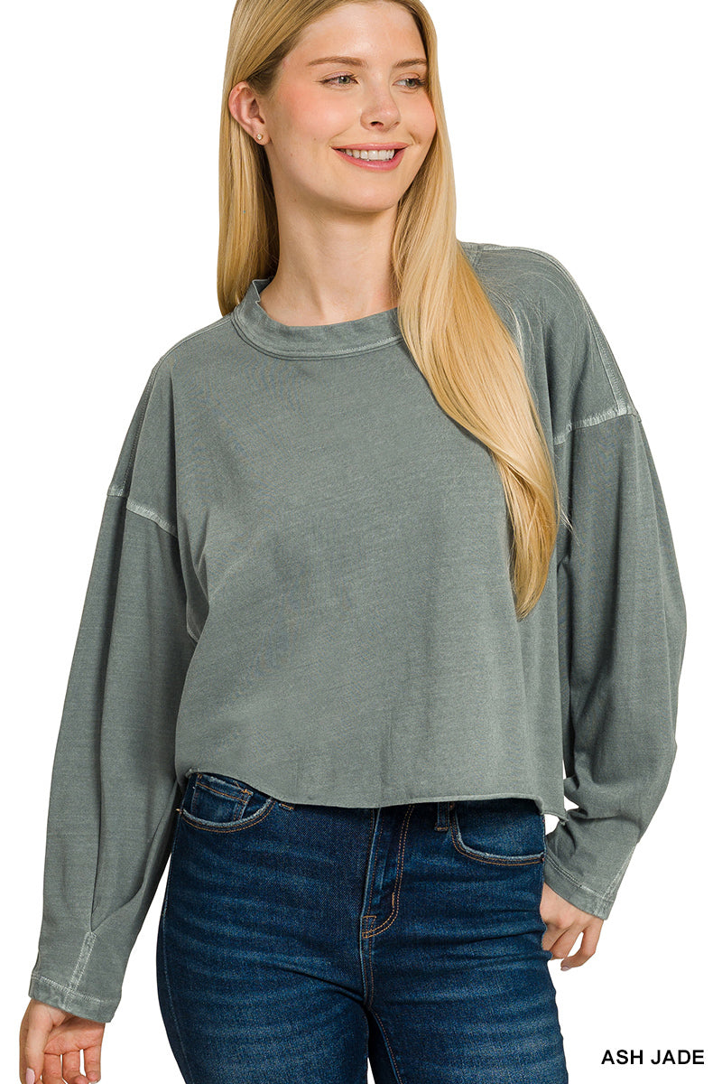 Oversized Round Neck LS Tee