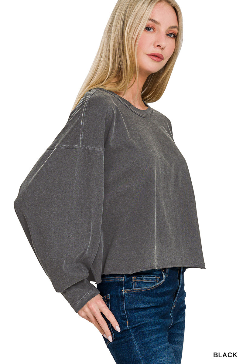 Oversized Round Neck LS Tee