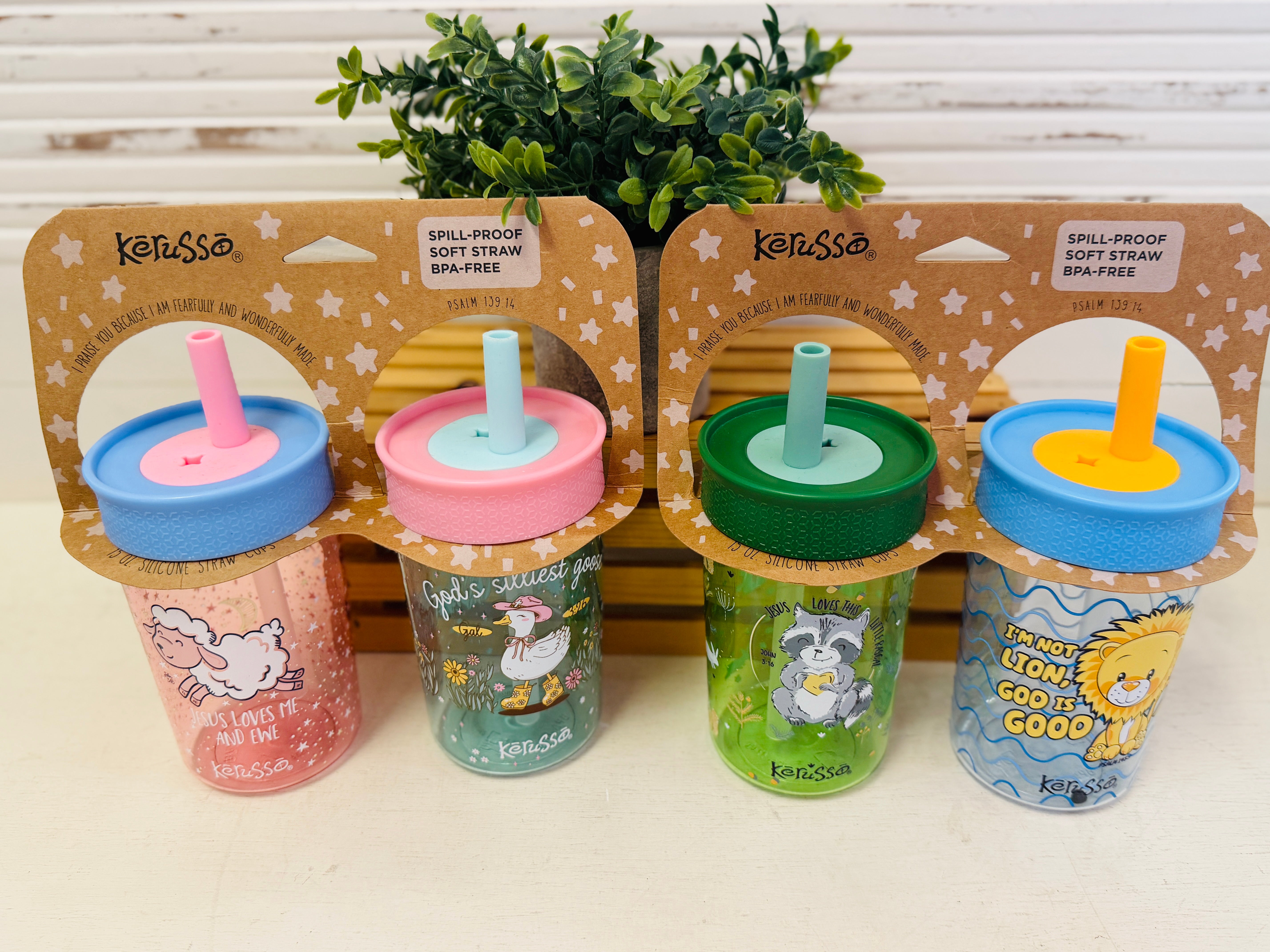 Silicone Straw Cups Set