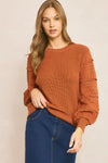 Rust Textured Sweater