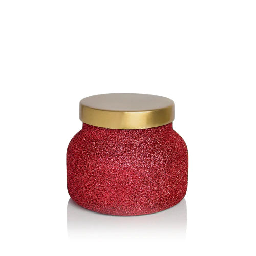 Volcano Red Glitter Candle
