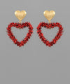 Tinsel Heart Earrings