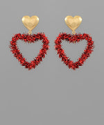 Tinsel Heart Earrings