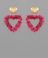 Tinsel Heart Earrings