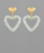 Tinsel Heart Earrings