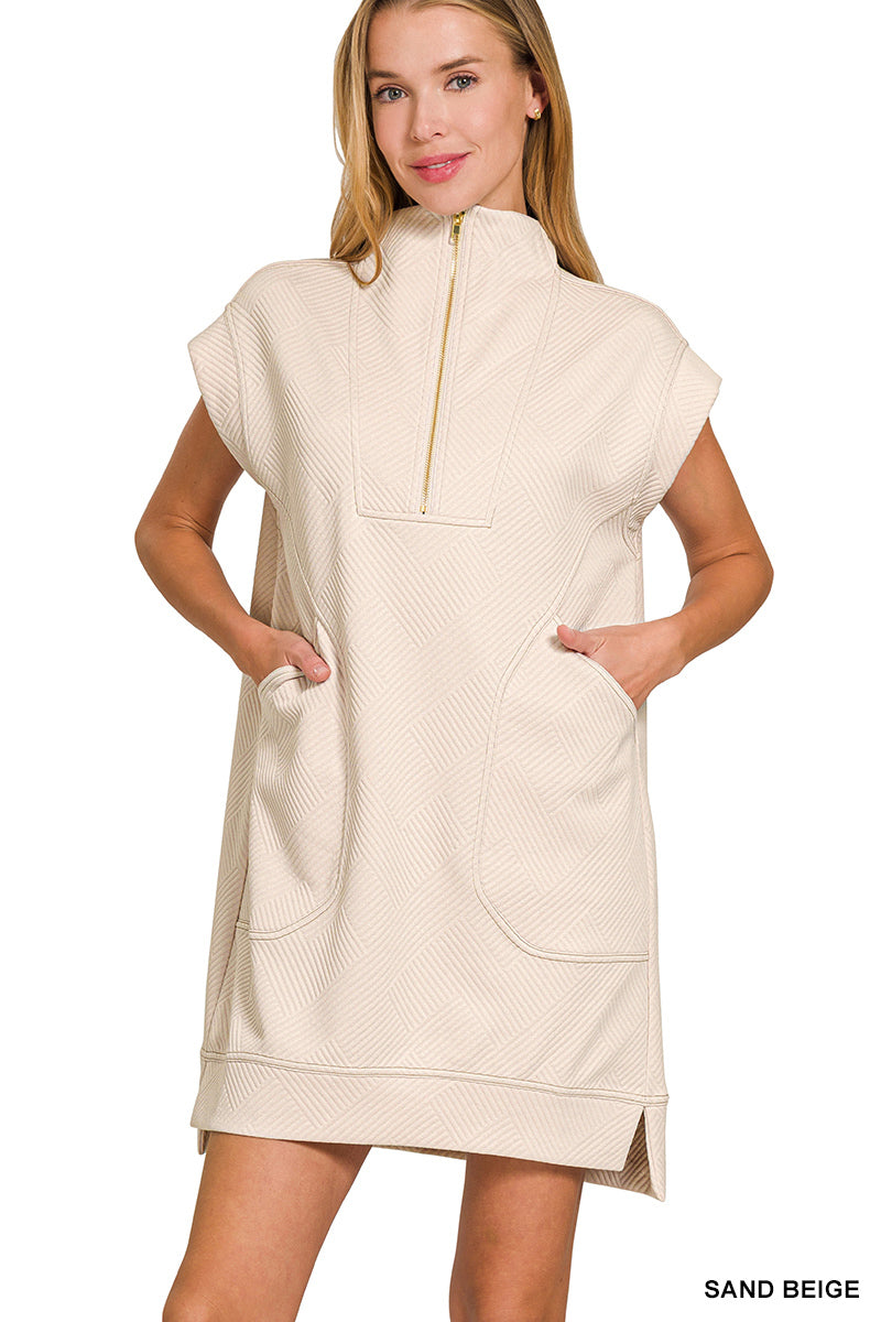 Jacquard Zippered Dress