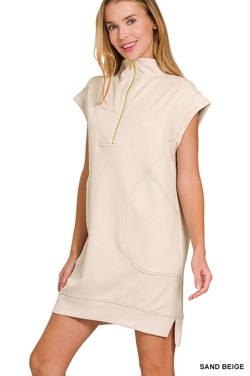 Jacquard Zippered Dress