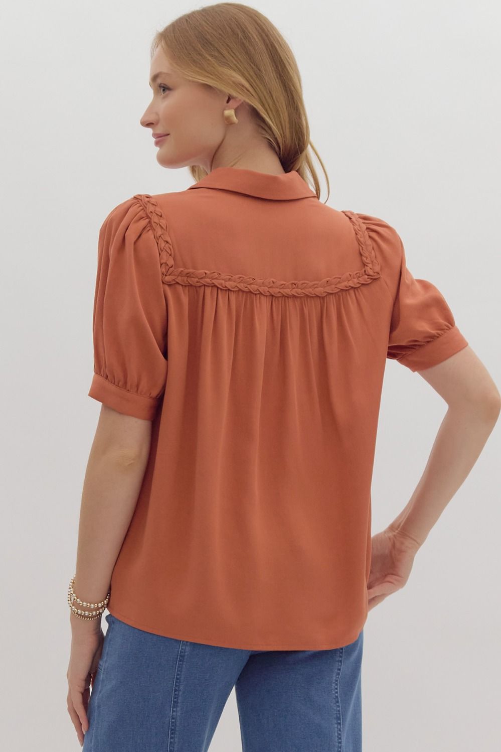 Camel Braided Top