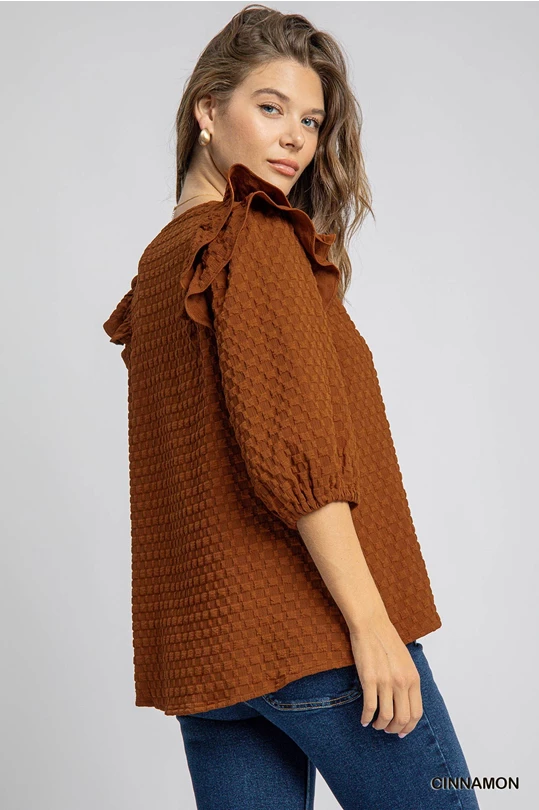 Cinnamon Textured Top